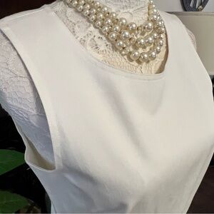 Theory White Sleeveless Cotton Dress NWT Size 6